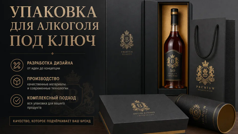Упаковка для алкоголя под ключ: от конструкторской документации до серийного выпуска